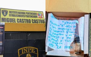 Hallan granada de guerra y carta extorsiva en la puerta del penal Castro Castro