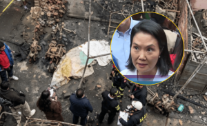 Keiko Fujimori visitó a afectados por incendio en La Victoria: «Lo que ha ocurrido es una matanza»