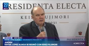 Rafael López Aliaga busca bloque con Fuerza Popular tras reunión con presidenta